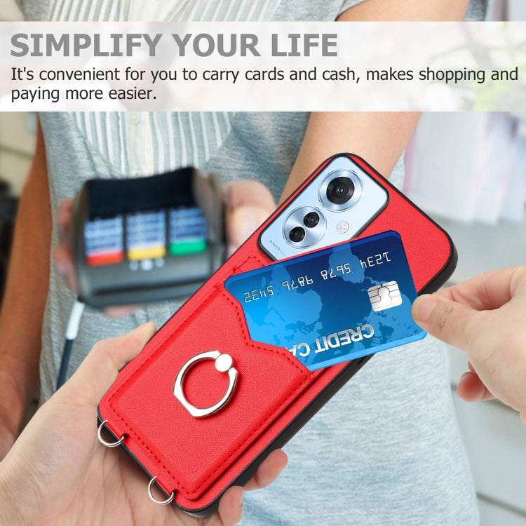 For OPPO Reno11 F Thai Version R20 Ring Card Holder Phone Case