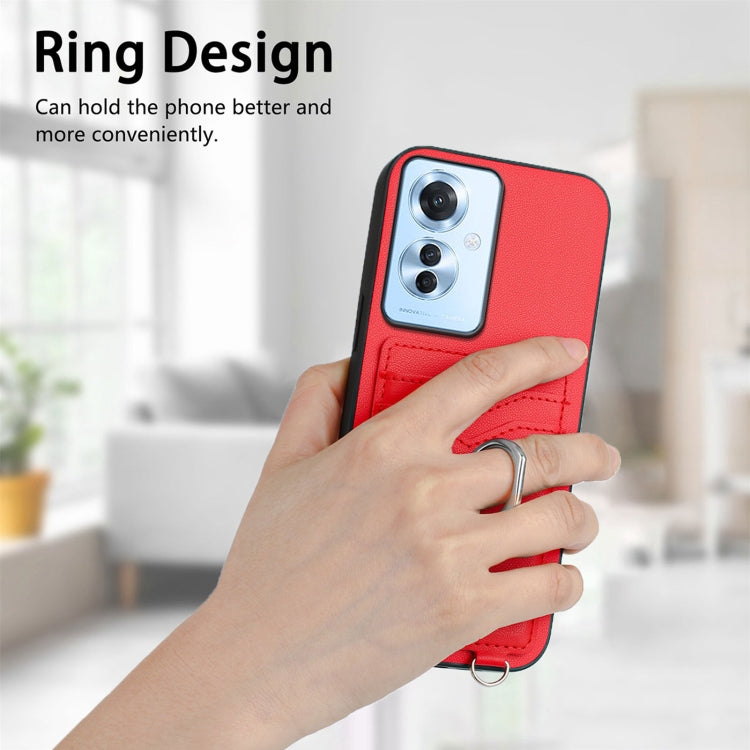 For OPPO Reno11 F Thai Version R20 Ring Card Holder Phone Case