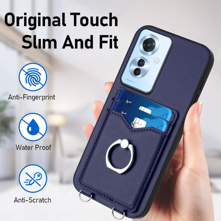 For OPPO Reno11 F Thai Version R20 Ring Card Holder Phone Case