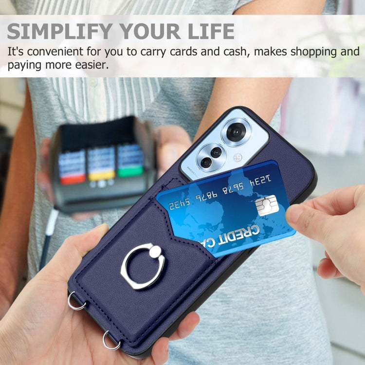 For OPPO Reno11 F Thai Version R20 Ring Card Holder Phone Case