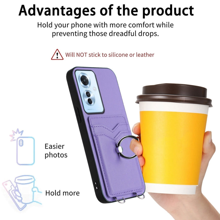 For OPPO Reno11 F Thai Version R20 Ring Card Holder Phone Case