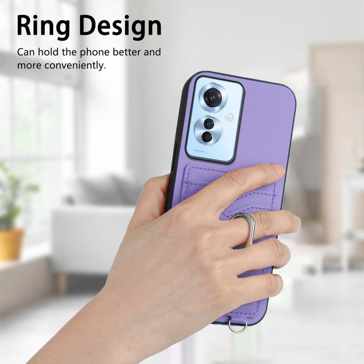 For OPPO Reno11 F Thai Version R20 Ring Card Holder Phone Case