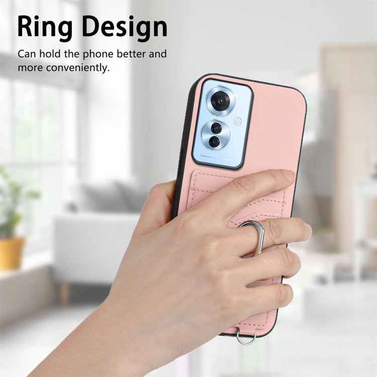 For OPPO F25 Pro 5G India R20 Ring Card Holder Phone Case