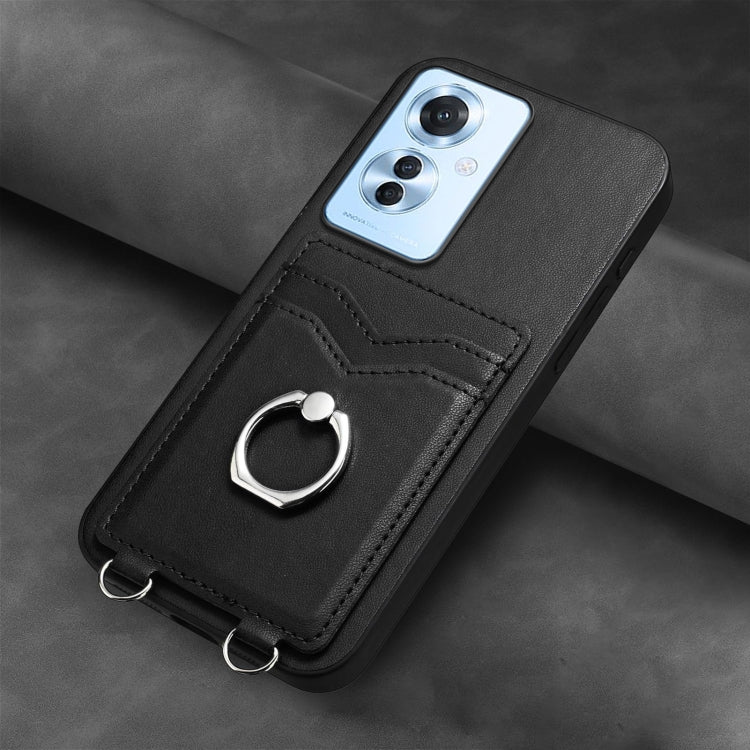 For OPPO F25 Pro 5G India R20 Ring Card Holder Phone Case