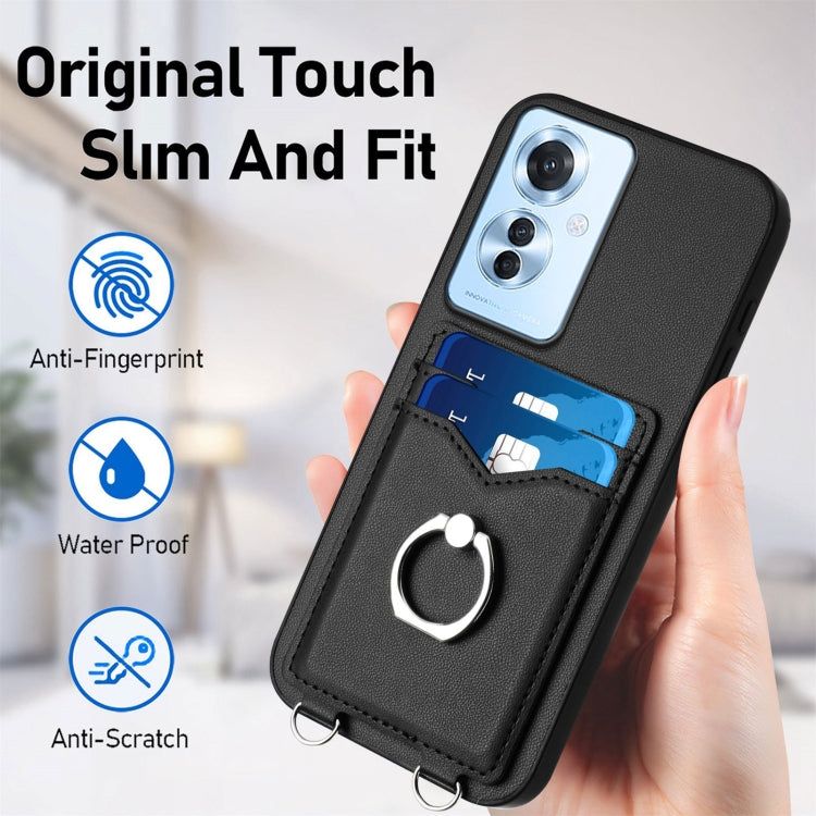 For OPPO F25 Pro 5G India R20 Ring Card Holder Phone Case