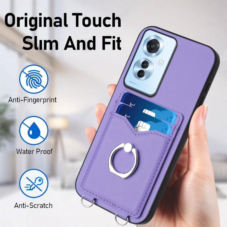 For OPPO F25 Pro 5G India R20 Ring Card Holder Phone Case