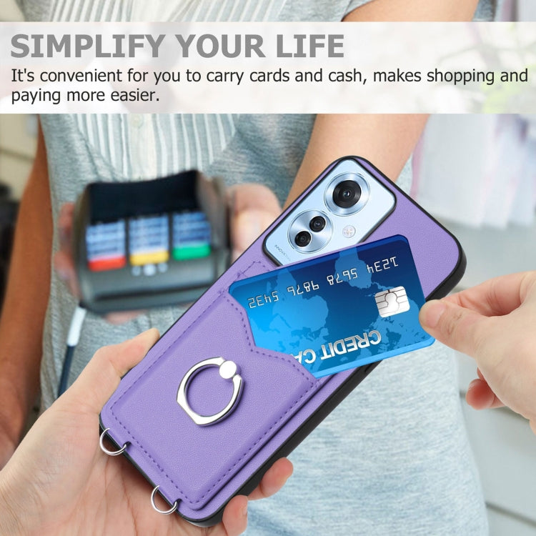 For OPPO F25 Pro 5G India R20 Ring Card Holder Phone Case
