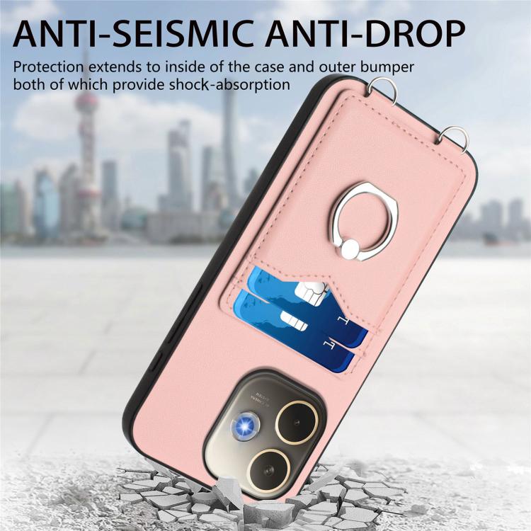 For OPPO A5 Energy / A5 Pro 5G Global R20 Ring Card Holder Phone Case