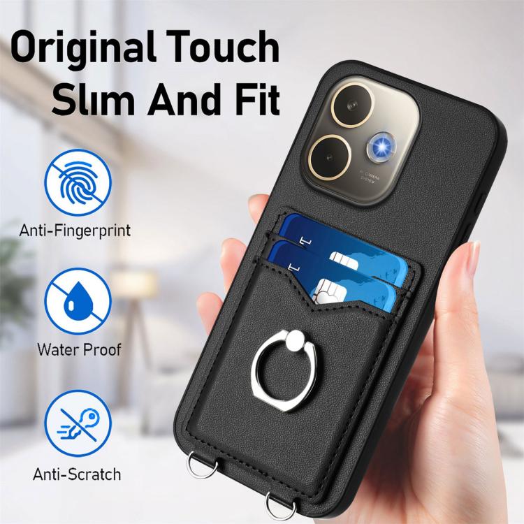 For OPPO A5 Energy / A5 Pro 5G Global R20 Ring Card Holder Phone Case