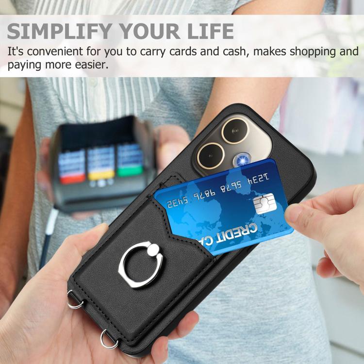 For OPPO A5 Energy / A5 Pro 5G Global R20 Ring Card Holder Phone Case