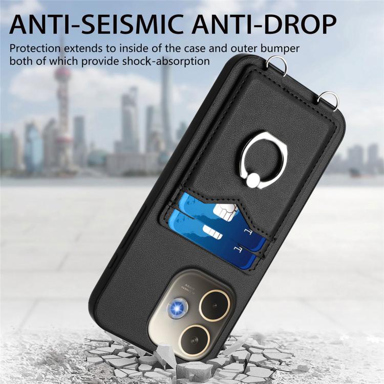For OPPO A5 Energy / A5 Pro 5G Global R20 Ring Card Holder Phone Case