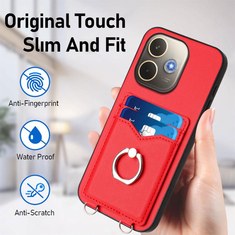 For OPPO A5 Energy / A5 Pro 5G Global R20 Ring Card Holder Phone Case