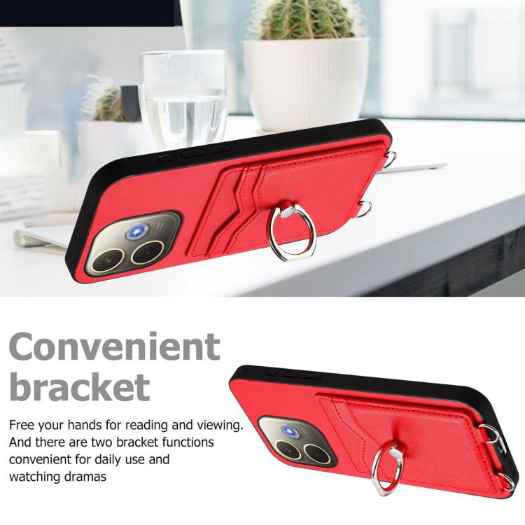 For OPPO A5 Energy / A5 Pro 5G Global R20 Ring Card Holder Phone Case