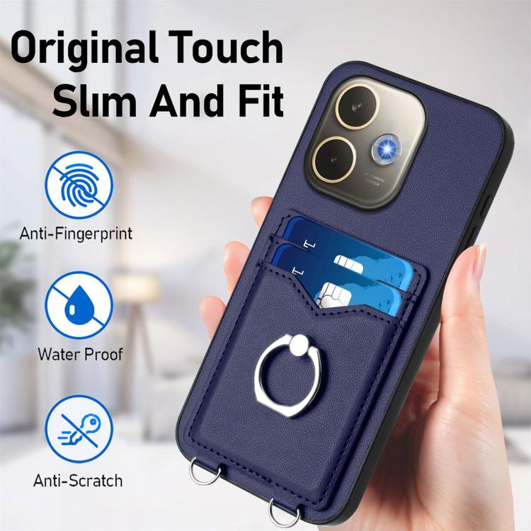 For OPPO A5 Energy / A5 Pro 5G Global R20 Ring Card Holder Phone Case