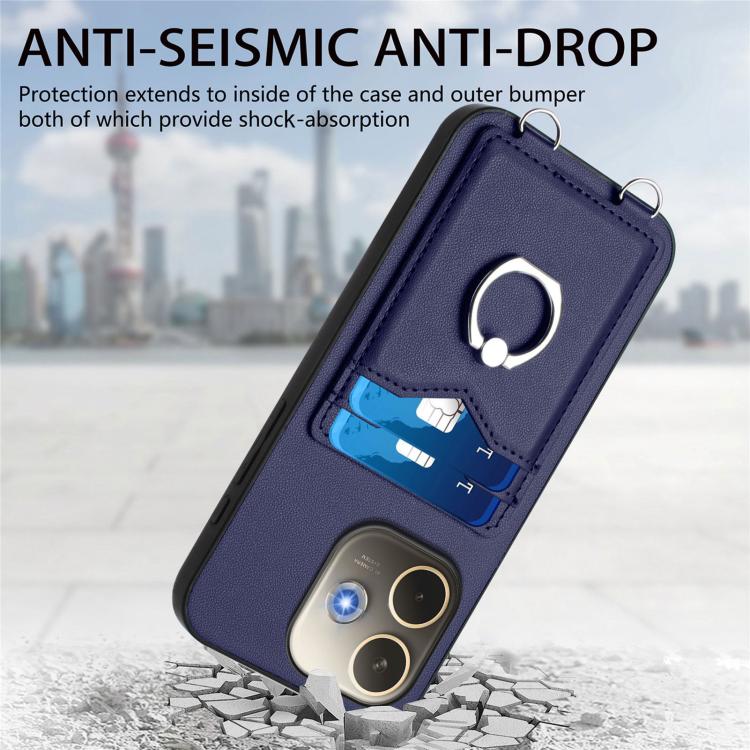 For OPPO A5 Energy / A5 Pro 5G Global R20 Ring Card Holder Phone Case