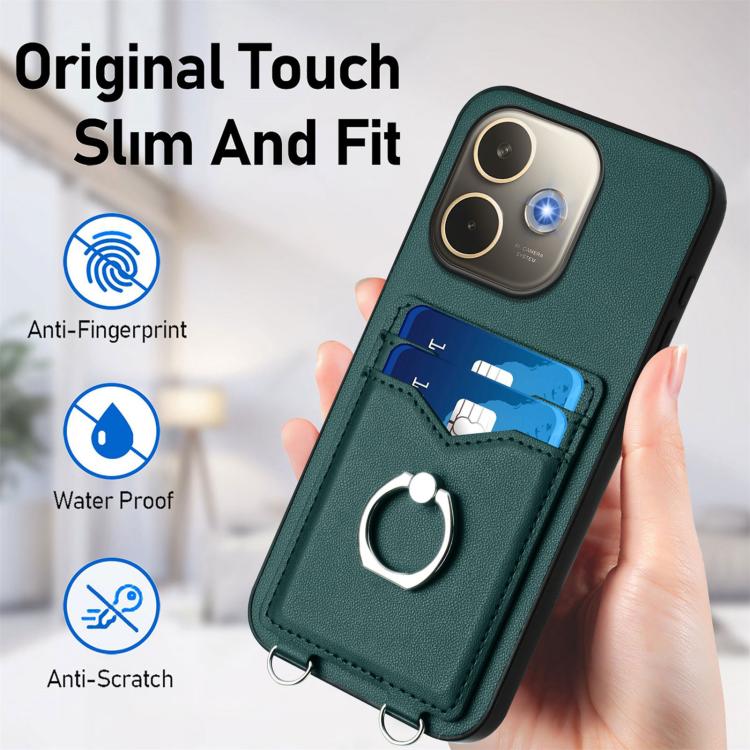 For OPPO A5 Energy / A5 Pro 5G Global R20 Ring Card Holder Phone Case