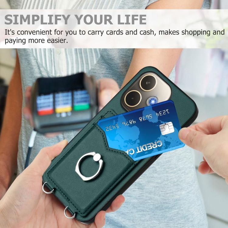 For OPPO A5 Energy / A5 Pro 5G Global R20 Ring Card Holder Phone Case