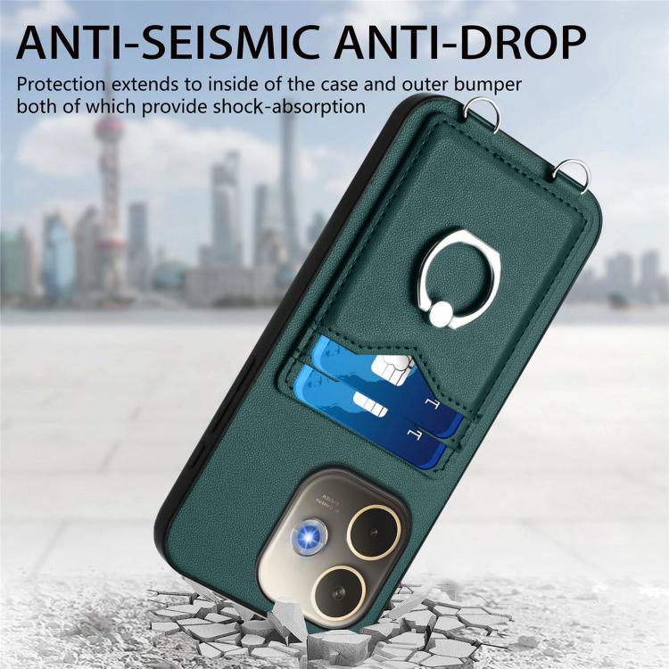 For OPPO A5 Energy / A5 Pro 5G Global R20 Ring Card Holder Phone Case