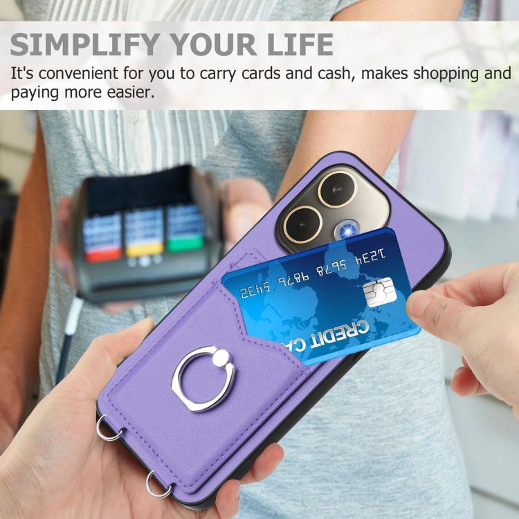 For OPPO A5 Energy / A5 Pro 5G Global R20 Ring Card Holder Phone Case