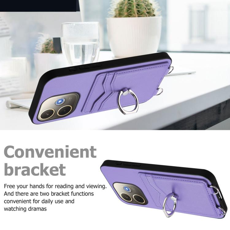 For OPPO A5 Energy / A5 Pro 5G Global R20 Ring Card Holder Phone Case