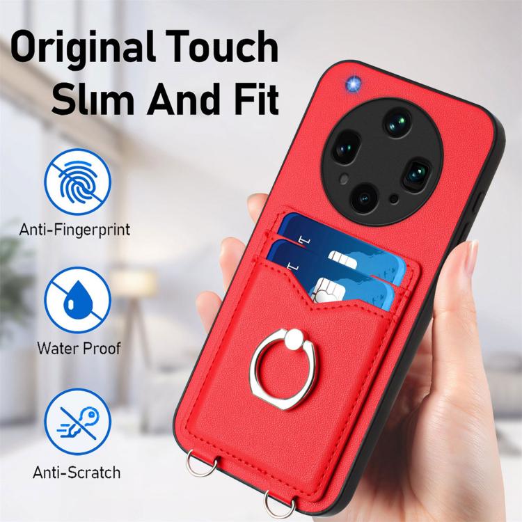 For OPPO Find X8 Ultra R20 Ring Card Holder Phone Case