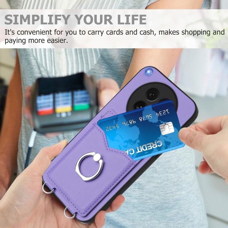 For OPPO Find X8s R20 Ring Card Holder Phone Case