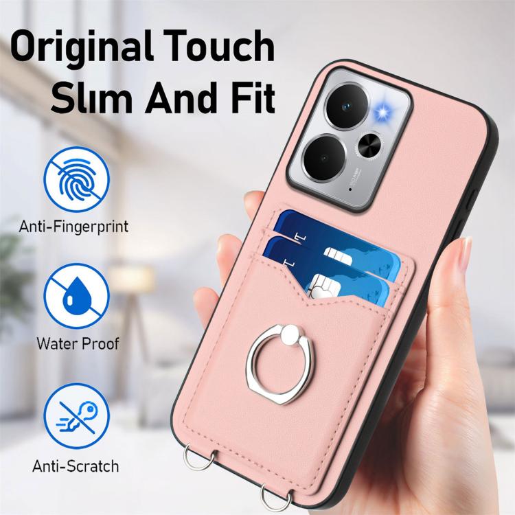 For Realme 14 R20 Ring Card Holder Phone Case
