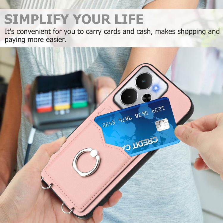 For Realme 14 R20 Ring Card Holder Phone Case