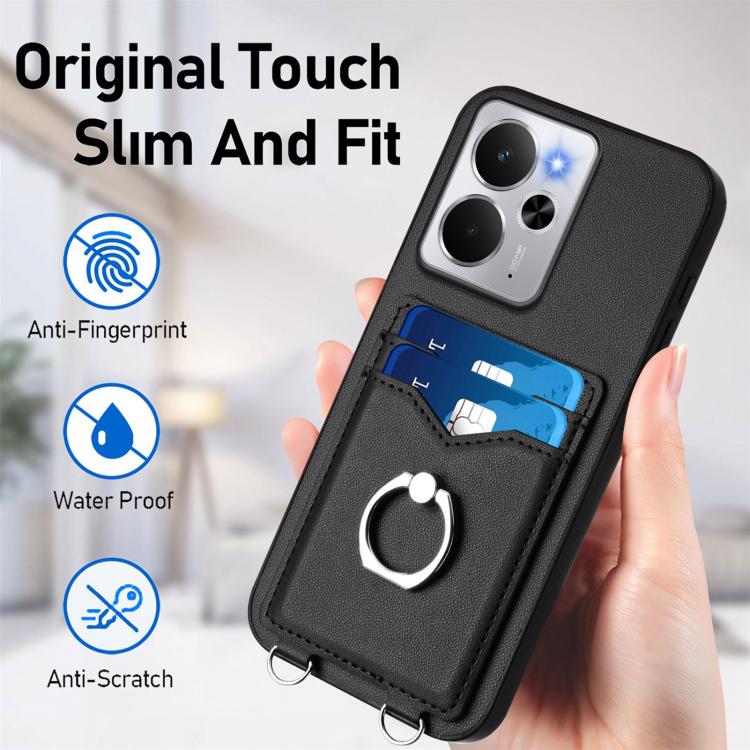 For Realme 14 R20 Ring Card Holder Phone Case