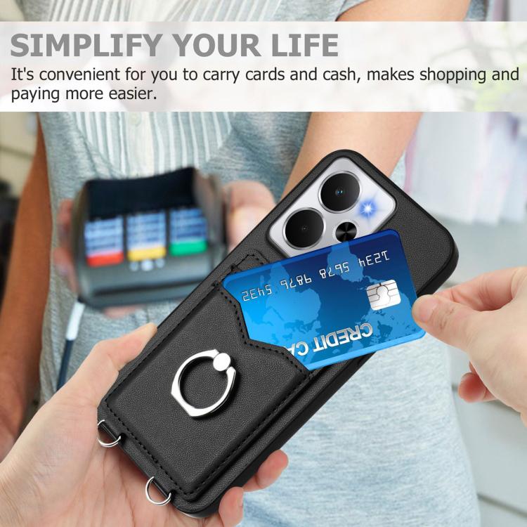 For Realme 14 R20 Ring Card Holder Phone Case