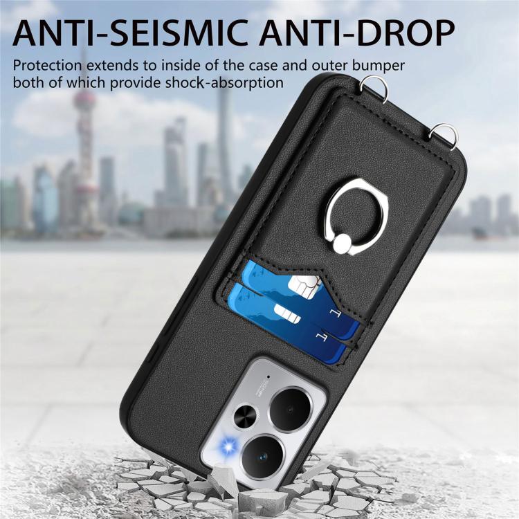For Realme 14 R20 Ring Card Holder Phone Case