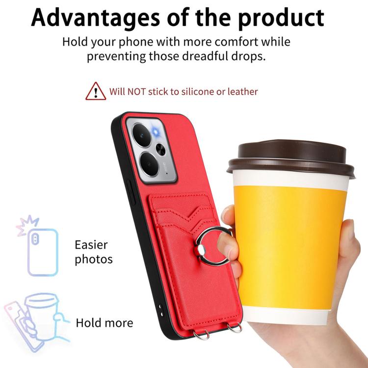 For Realme 14 R20 Ring Card Holder Phone Case