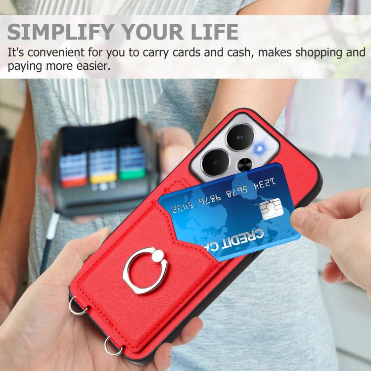 For Realme 14 R20 Ring Card Holder Phone Case