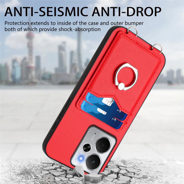 For Realme 14 R20 Ring Card Holder Phone Case