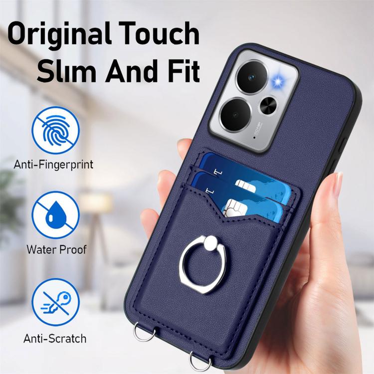 For Realme 14 R20 Ring Card Holder Phone Case