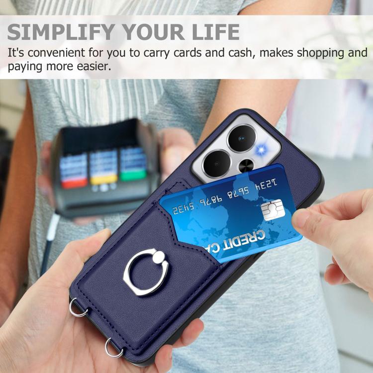 For Realme 14 R20 Ring Card Holder Phone Case