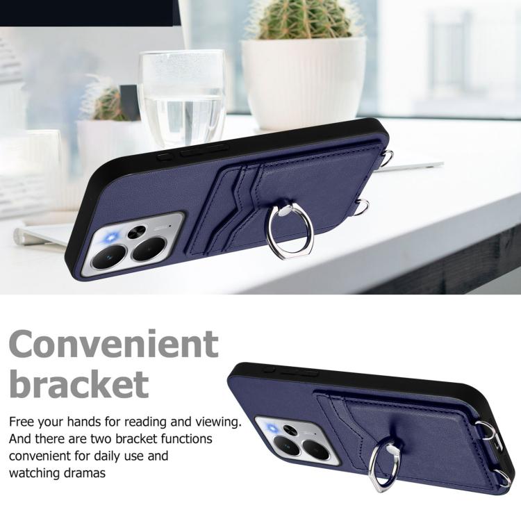 For Realme 14 R20 Ring Card Holder Phone Case