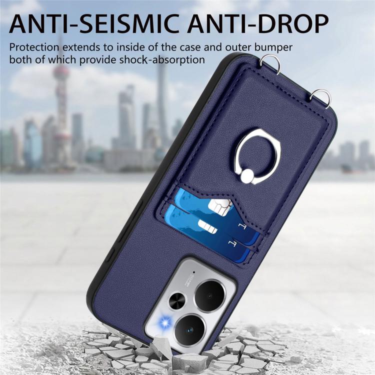 For Realme 14 R20 Ring Card Holder Phone Case