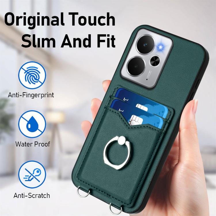 For Realme 14 R20 Ring Card Holder Phone Case