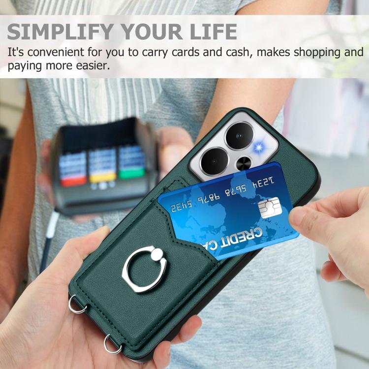 For Realme 14 R20 Ring Card Holder Phone Case