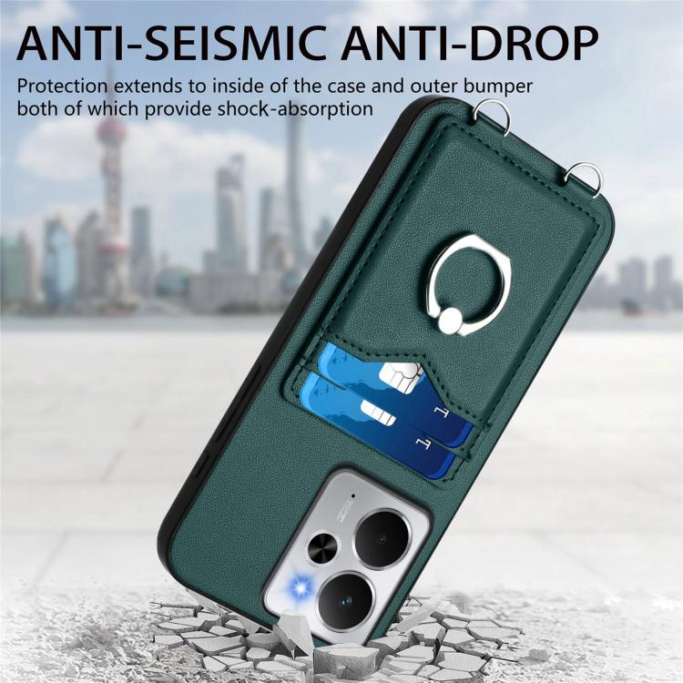 For Realme 14 R20 Ring Card Holder Phone Case