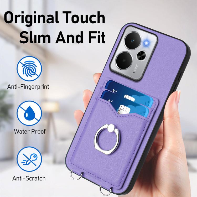 For Realme 14 R20 Ring Card Holder Phone Case