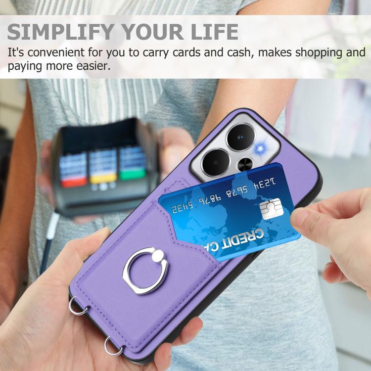 For Realme 14 R20 Ring Card Holder Phone Case