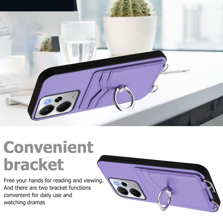 For Realme 14 R20 Ring Card Holder Phone Case