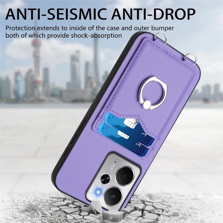 For Realme 14 R20 Ring Card Holder Phone Case