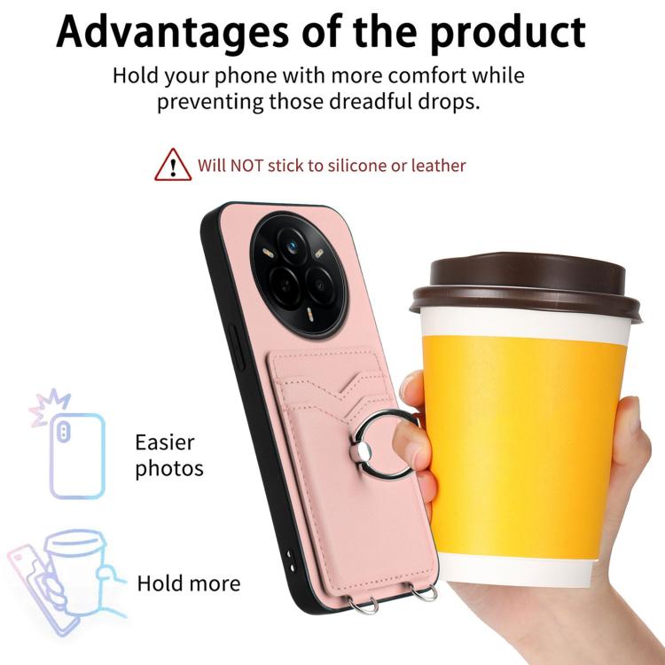 For Realme 14 Pro R20 Ring Card Holder Phone Case