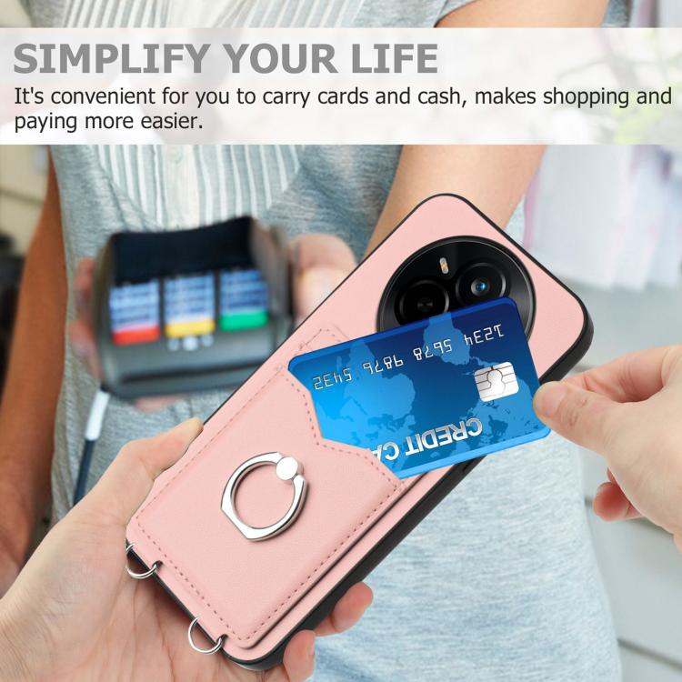 For Realme 14 Pro R20 Ring Card Holder Phone Case