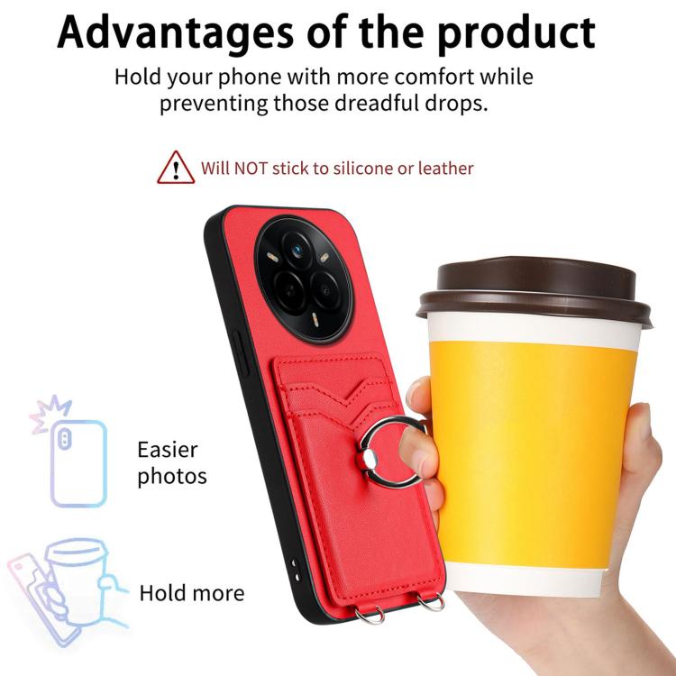 For Realme 14 Pro R20 Ring Card Holder Phone Case