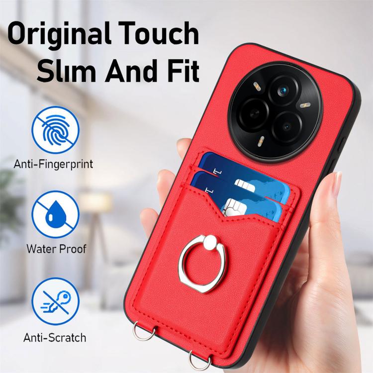 For Realme 14 Pro R20 Ring Card Holder Phone Case