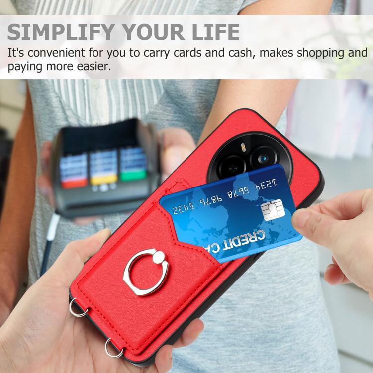 For Realme 14 Pro R20 Ring Card Holder Phone Case